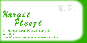 margit pleszl business card